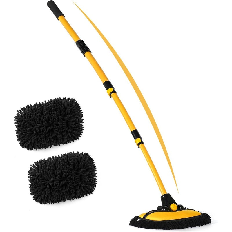 62 inch Microfiber Car Wash Brush Mop Kit Mitt Sponge with Long Handle