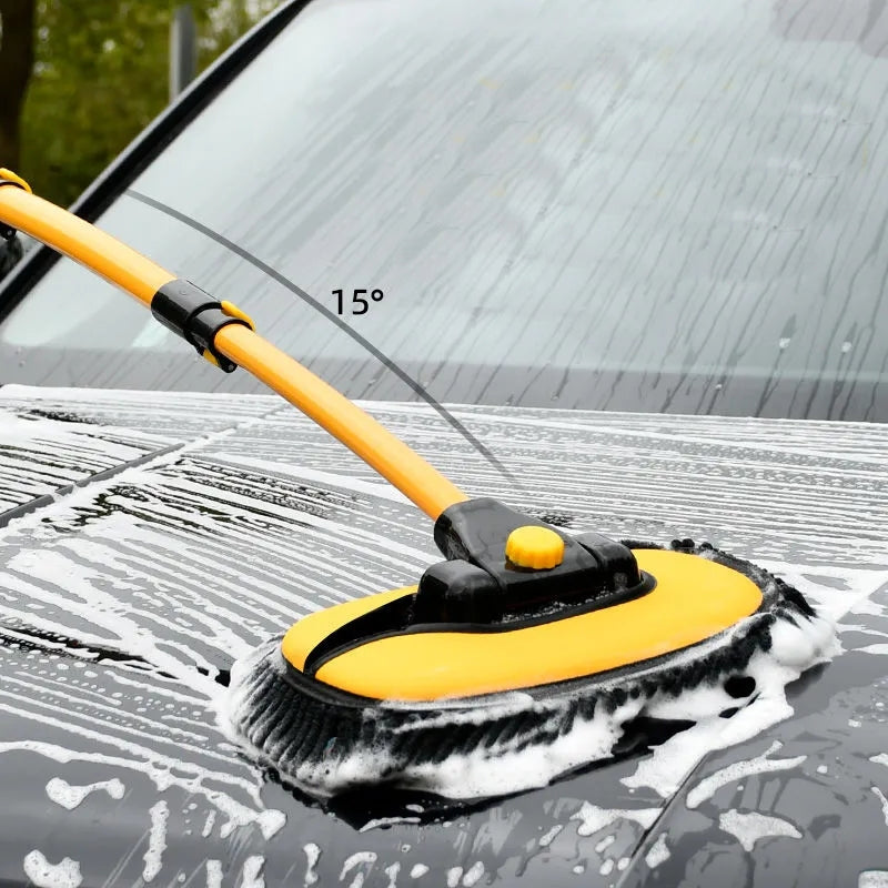 EAFC Car Wash Brush Mop with Long Handle, Replaceable Microfiber Brush Head