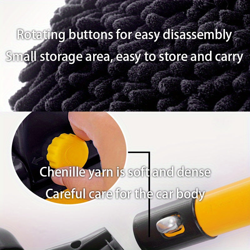 Upgraded Three-Section Multi-Angle Bendable Durable Telescopic Car Wash Brush