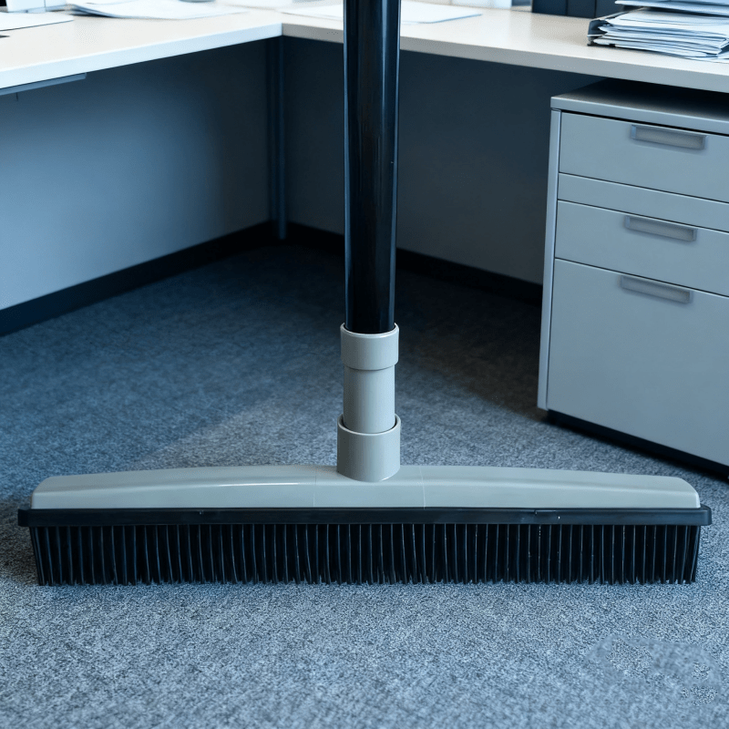 Multi-Functional Cleaning Set: Floor Broom + Pet Rubber Brush + Hand-Free Mop