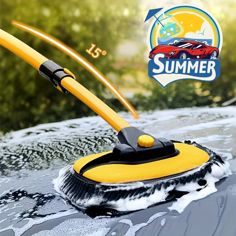 Car Washing Equipment Car Washing Brush Telescopic Long Handle Cleaning Mop Auto Parts Microfiber Adjustable Length Car Cleaning Brush