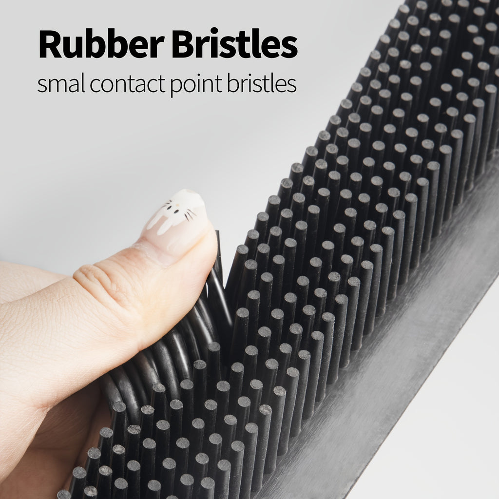 emmama Brand Rubber Broom with Squeegee, for Carpet Cleaning, Bathroom Cleaning