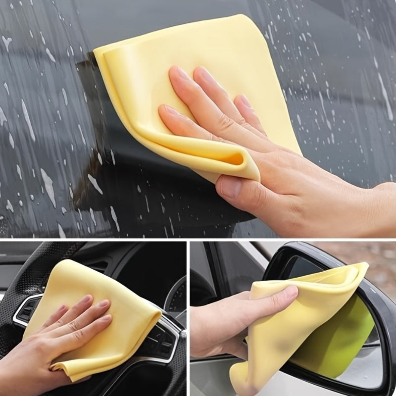 6-Pack Premium Shammy Cloths, Absorbent Microfiber Towels for Car Drying & Daily Cleaning