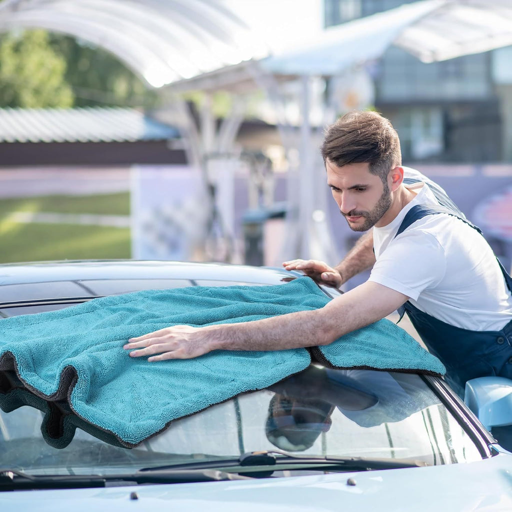 2-Pack Microfiber Car Drying Towels, 1300 GSM Double Twisted Loop, Extra Large 24\