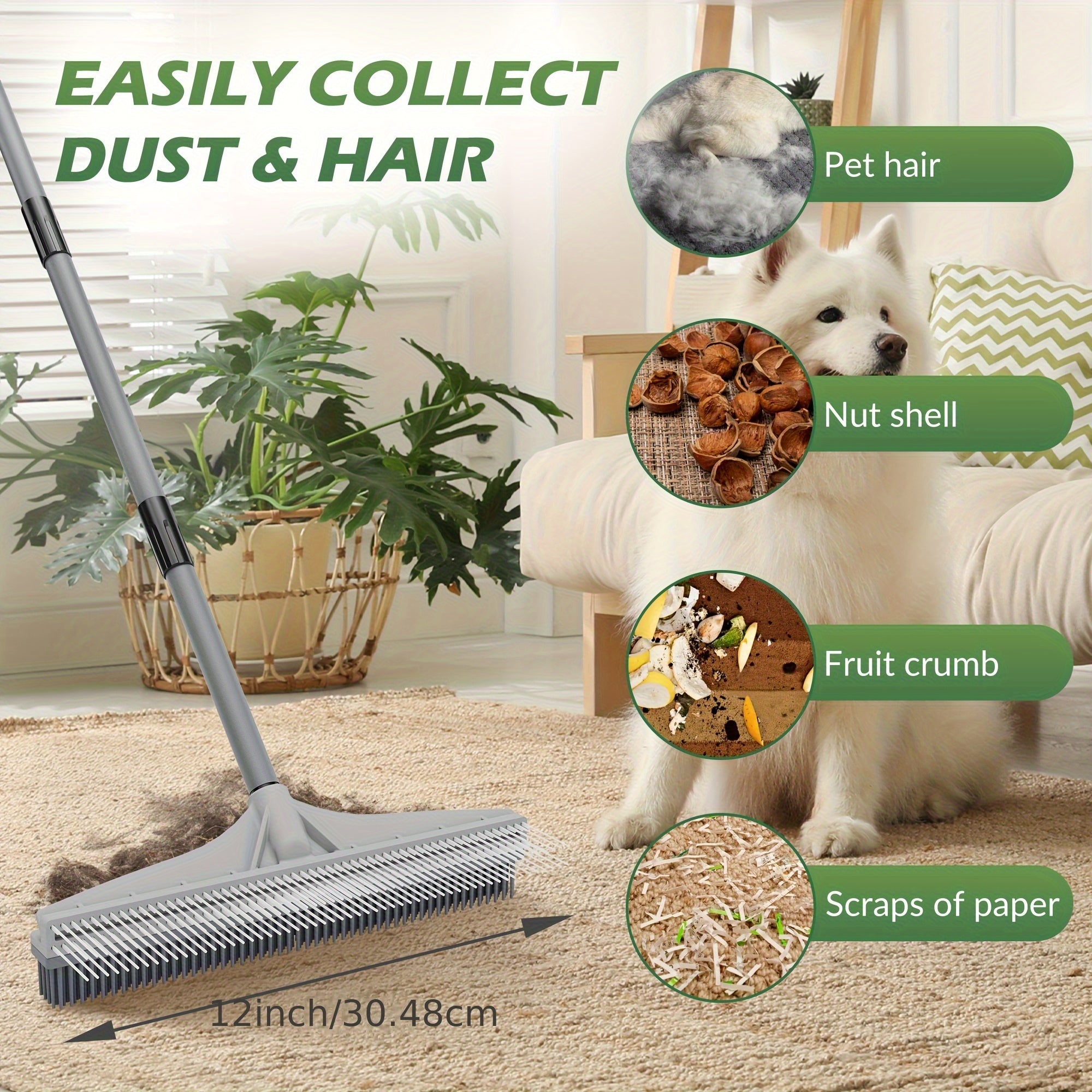 2-in-1 Pet Hair Removal & Carpet Cleaning Tool - 61\