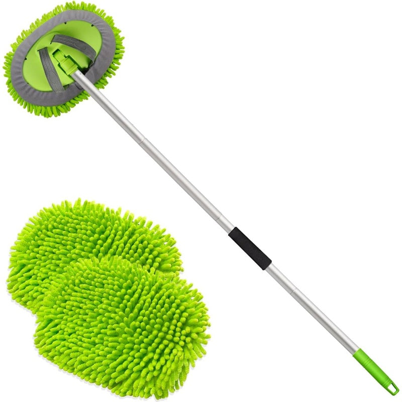 62 inch Microfiber Car Wash Brush Mop Kit Mitt Sponge with Long Handle