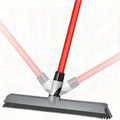 2-in-1 Heavy-Duty Rubber Broom & Carpet Rake\u002FSqueegee with Swivel Head