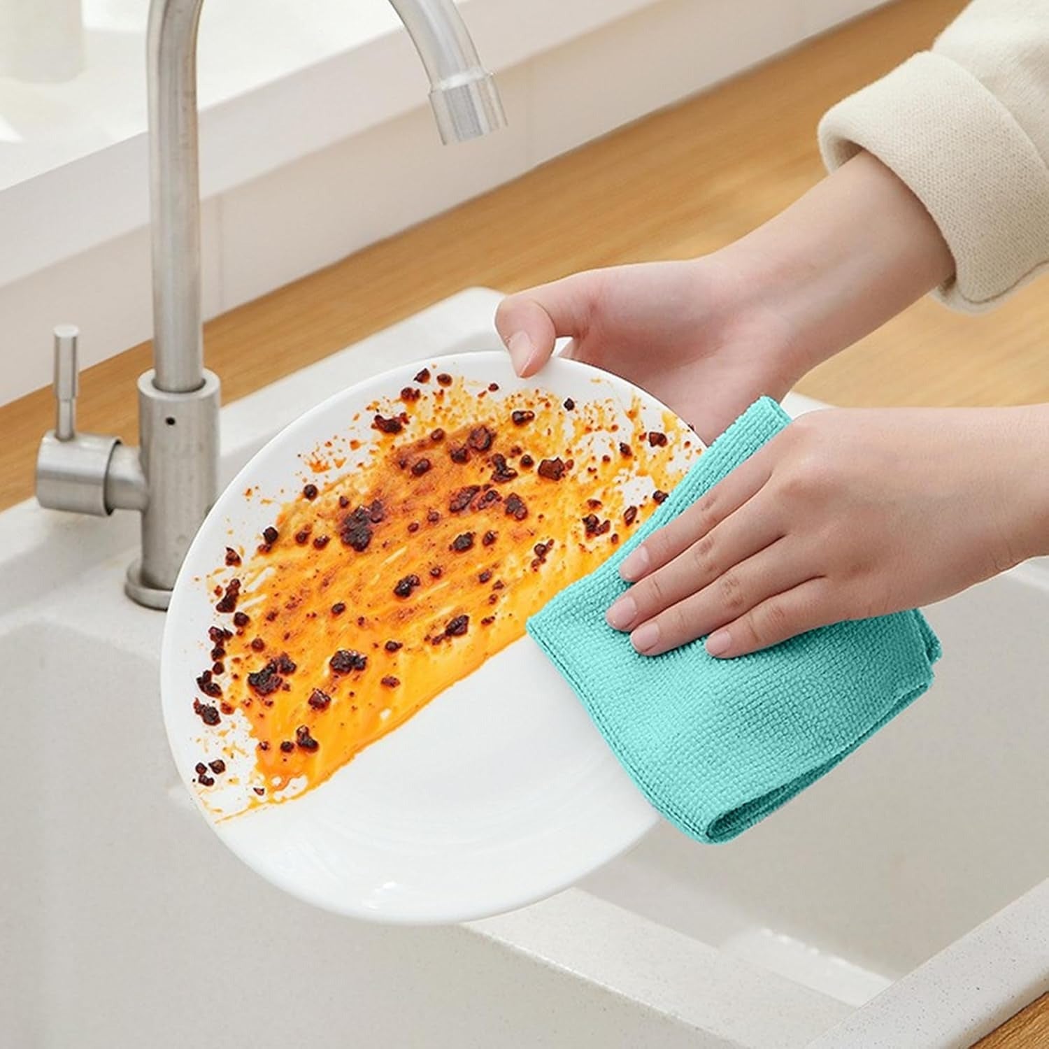 KICKLEEN 40-Pack Cleaning Cloths - Ultra, Heavy-Duty Lint-Free, Quick-Dry, Non-Abrasive, for Home