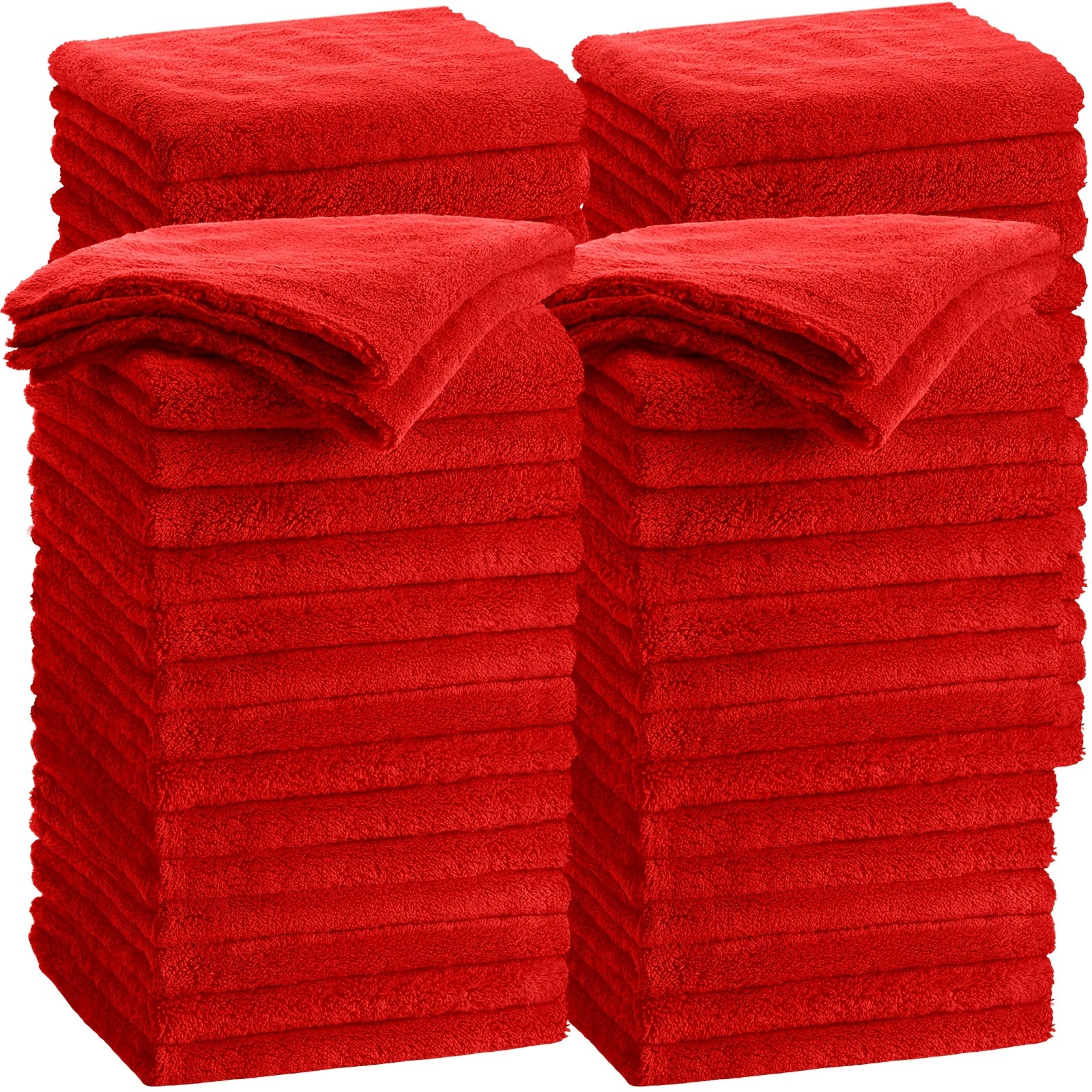 30pcs Edgeless Microfiber Plush Towels for Cars Detailing Drying Wash Polishing Absorbent Cleaning Cloths