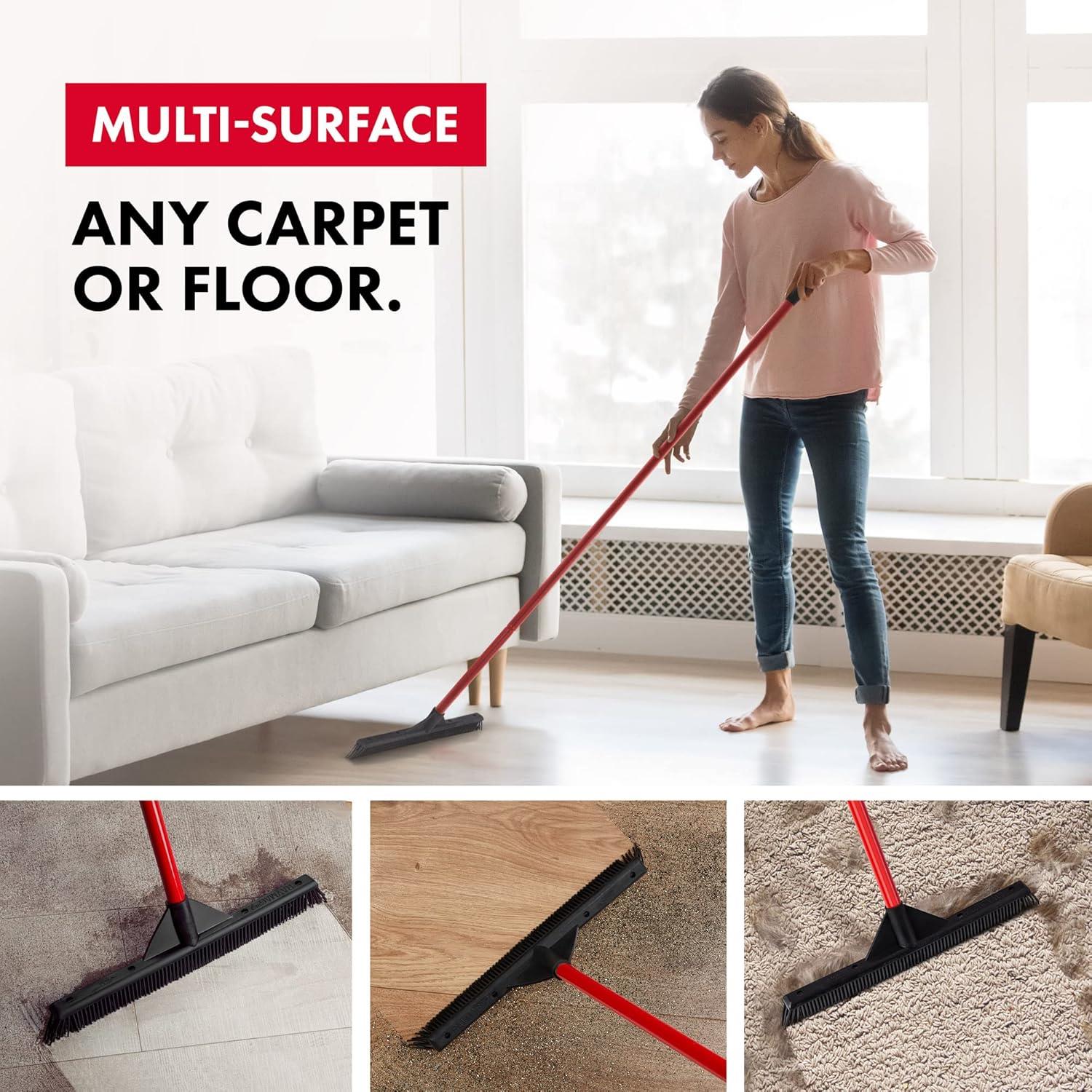 Ravmag Rubber Broom Lightweight 15.7 In | Rubber, Durable and